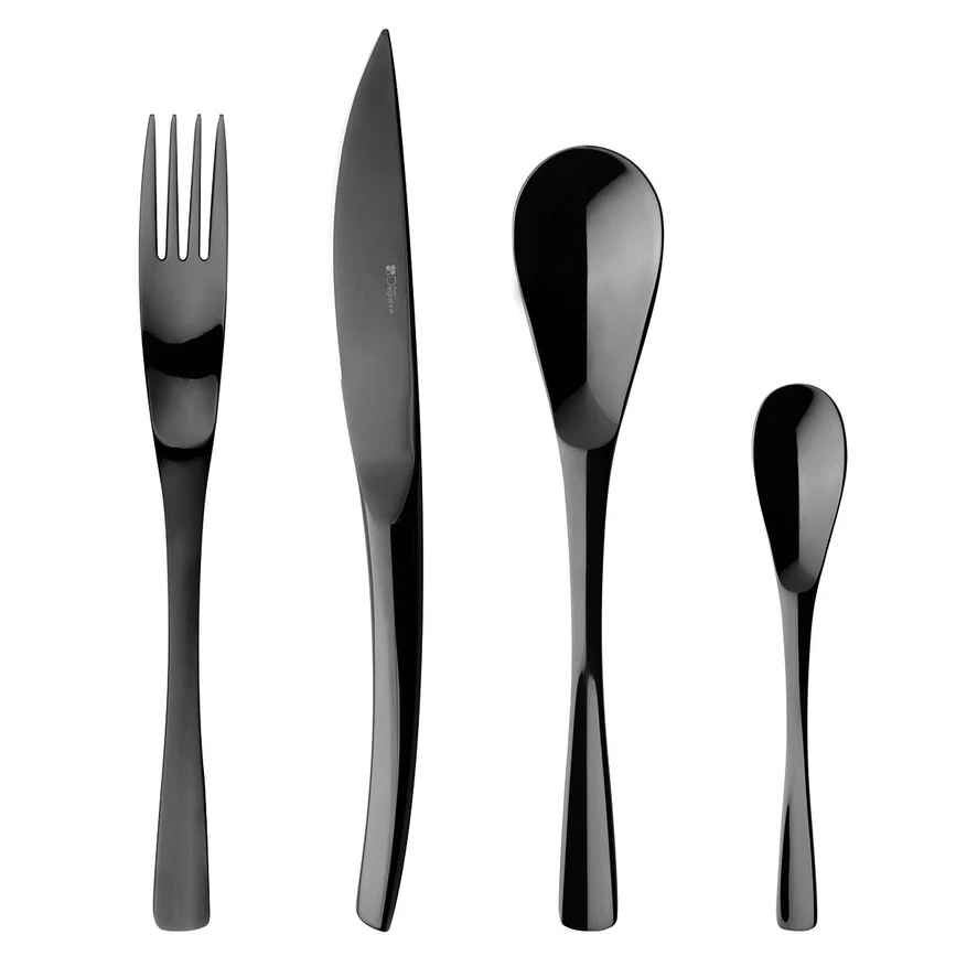 Degrenne Xy Collection Black Mirror Table Knife Full Handle Serrated